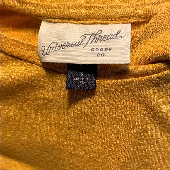 Universal Threads Mustard Open Back T-Shirt - Picture 3 of 3